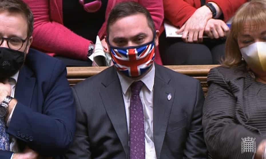 Bury South MP Christian Wakeford sitting on the opposition benches during PMQs on Wednesday.