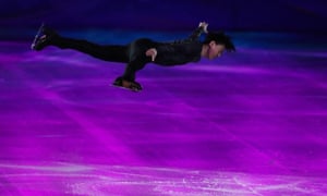 Vincent Zhou shines under the exhibition gala’s mood lighting.