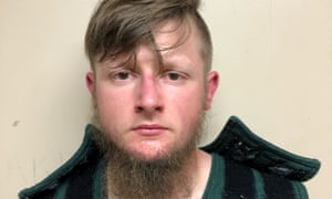 Robert Aaron Long, 21, poses in a jail booking photograph after he was taken into custody by the Crisp county sheriff’s office in Cordele, Georgia.
