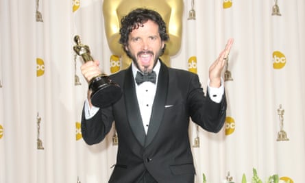 McKenzie celebrates his Oscar win at the Academy Awards in 2012