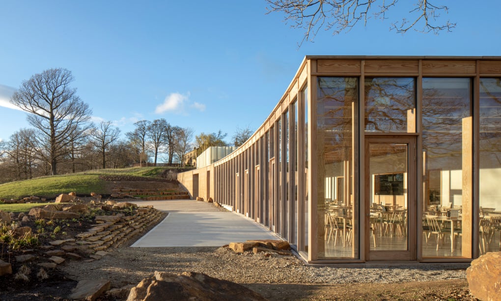 ‘A diaphanous freestanding pavilion’ … The Weston visitor centre at Yorkshire Sculpture Park.