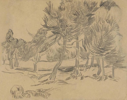 A Group of Pine Trees, 1889, by Van Gogh