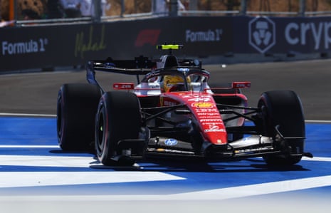 Lewis Hamilton, before his brakes failed.