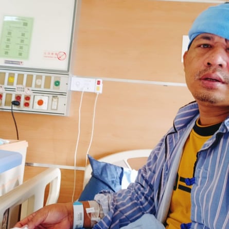 Susanto, migrant fisher in hospital