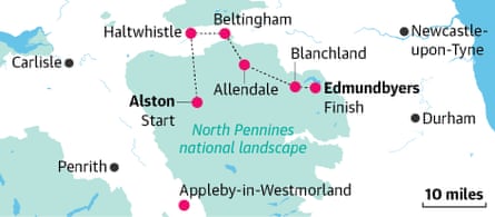 Travel North Pennine walk map
