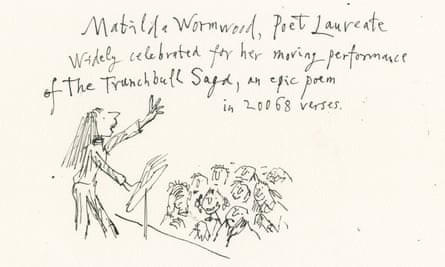 Matilda as Poet Laureate, imagined by Quentin Blake