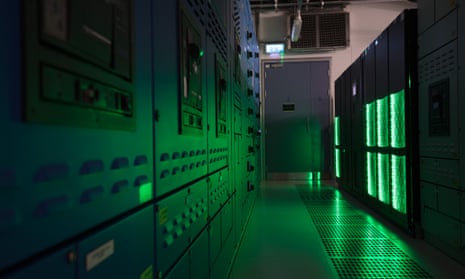 A room in a datacentre with computer equipment