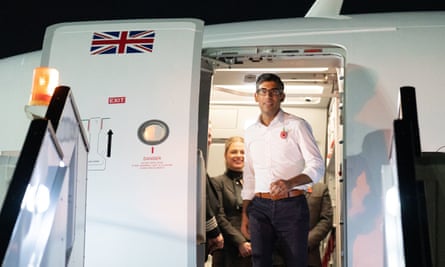 Boris Johnson to assault ‘corrosive cynicism’ on web zero at Cop27 | Cop27 1 Rishi Sunak arriving in Sharm el-Sheikh