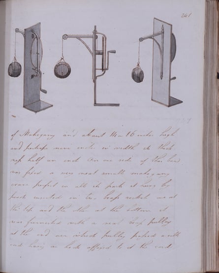A page from the notebooks showing Faraday’s illustrations