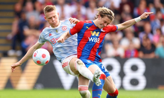 Conor Gallagher in action for Crystal Palace against Manchester United last season.