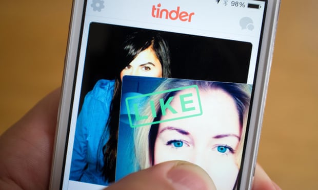 Tinder app on smartphone