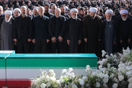 Senior political and military officials at the funeral ceremony.