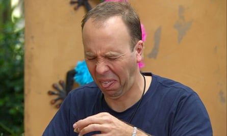 Matt Hancock attends a bushtucker trial.