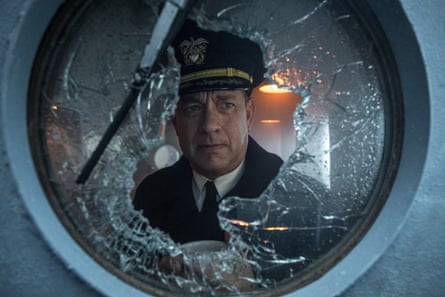 Hanks as Capt Ernie Krause in Greyhound.