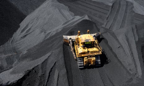 Stockpiled coal in Queensland