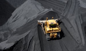 Coal stockpiled at a terminal in Queensland