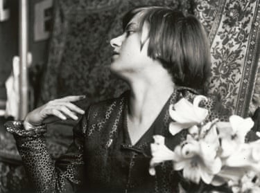 Marianne Brandt, Self-Portrait With Lilies, c 1923