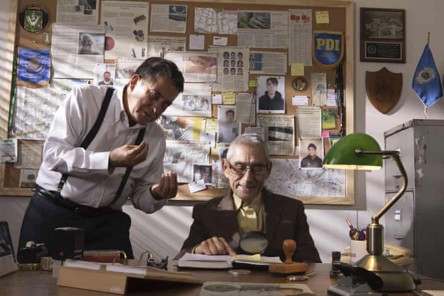 Romulo Aitken (left) and Sergio Chamy in a scene from The Mole Agent