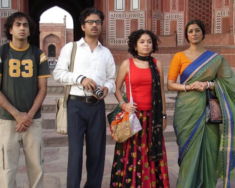 Kal Penn, Irrfan Khan, Sahira Nair and Tabu in the 2006 film of The Namesake.
