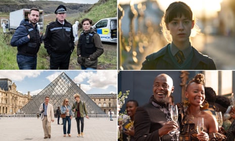 clockwise from top left: Line of Duty, Normal People, Noughts + Crosses, Us.