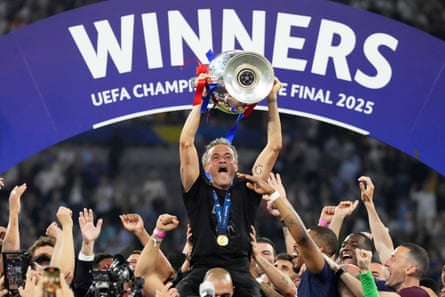 Luis Enrique lifts the Champions League