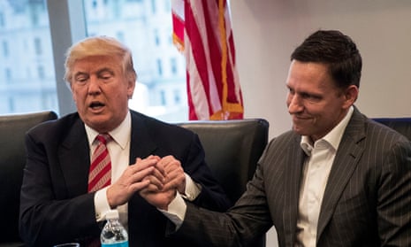 Peter Thiel with Donald Trump. He has become an adviser to the new US president. 