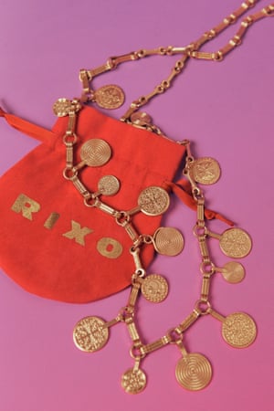 Treasure trove
Contemporary British brand RIXO debuts its vintage inspired  jewellery collection, comprising gold-plated rings, bracelets, belts, necklaces and earrings. A few favourites are the teardrop-shaped turquoise charms and the bohemian pendants and disc belts. From £65-£180 rixo.co.uk