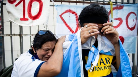 Fans in Argentina and Naples mourn death of Diego Maradona – video