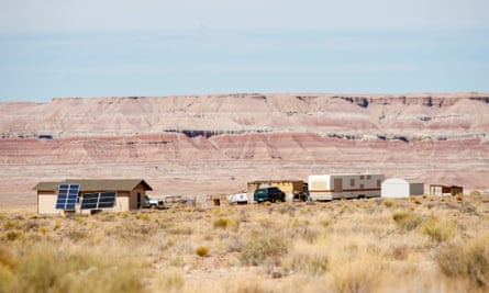 A homestead in Black Falls, Arizona. Cell coverage and internet services are sparse.