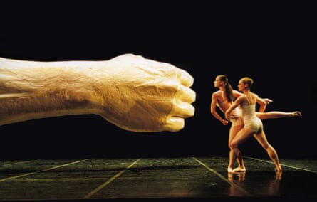 Before and After: The Fall at Sadler’s Wells in 2001, designed by Clark’s friend, the artist Sarah Lucas.