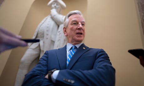 Tommy Tuberville<br>FILE - Sen. Tommy Tuberville, R-Ala., a member of the Senate Armed Services Committee, talks to reporters at the Capitol in Washington, May 16, 2023. (AP Photo/J. Scott Applewhite, File)