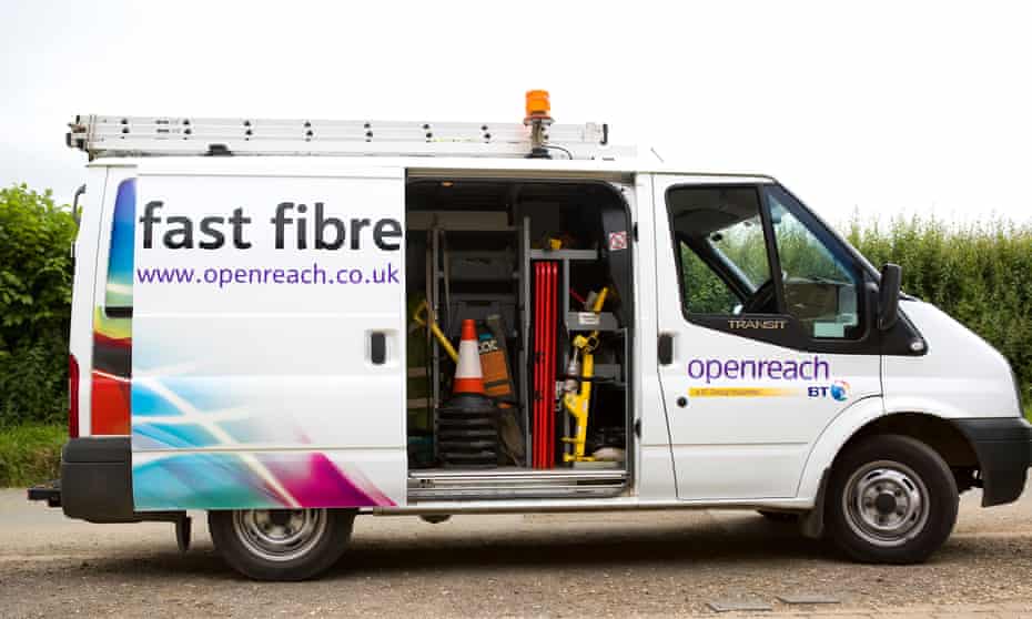 Openreach broadband repair van