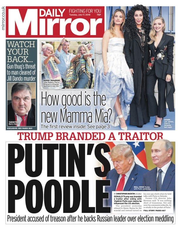 Mirror Trump front, 17 July