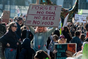 People attend the UK climate change protests