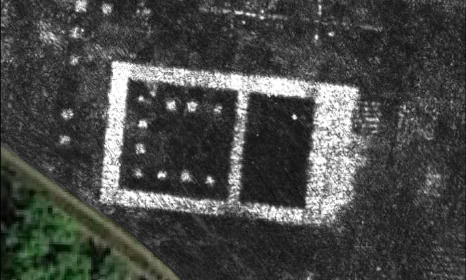 Ground-penetrating radar image of newly-discovered temple in the Roman city of Falerii Novi, Italy.