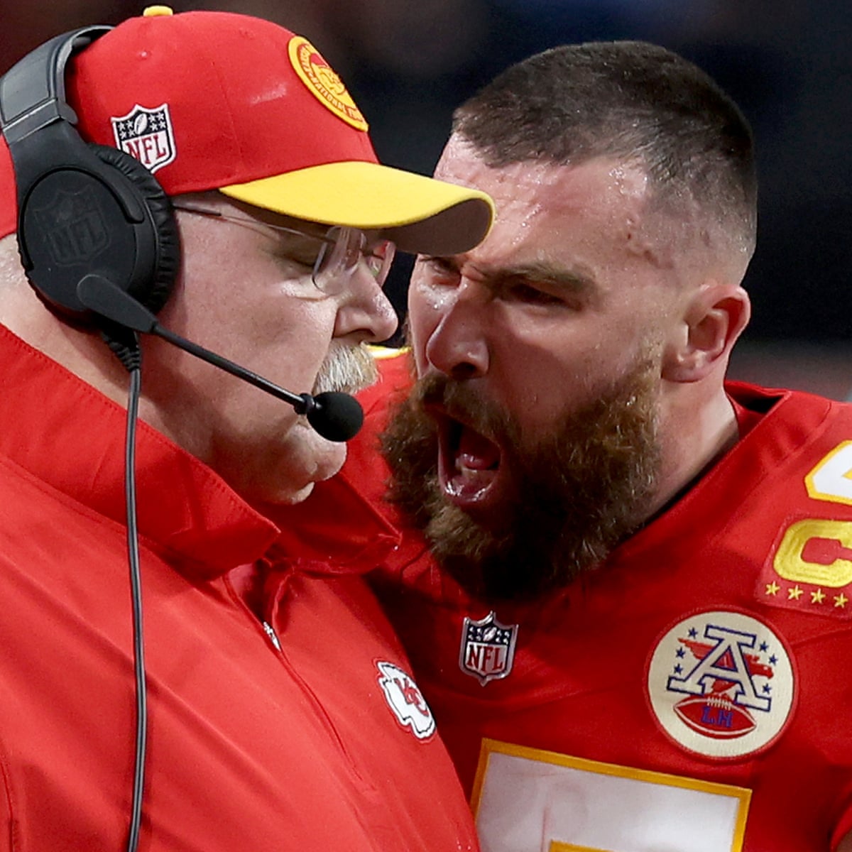 For just a second, Travis Kelce cracked under pressure of a new world of  fame | Super Bowl LVIII | The Guardian