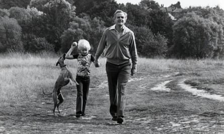 John le Carré on Hampstead Heath with his son Nicholas.