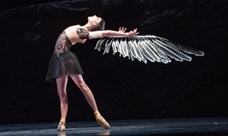 Wings of desire … Sarah Lamb craves transformation as the heroine in Wayne McGregor’s Raven Girl (2013) at the Royal Ballet.