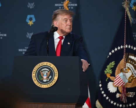 Donald Trump speaks at the National Medal of Honor Museum, Arlington, Texas, 10 September 2026.