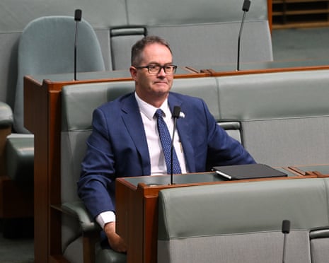 Liberal member for Fisher Andrew Wallace crosses the floor to vote against the government and Coalition agreed amendments to the gambling bill.