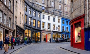 Victoria Street and West Bow in Edinburgh.