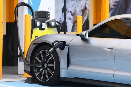 Electric car charging in Brisbane, 12 September, 2025.