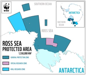 Map released by WWF showing protected area of Ross Sea.