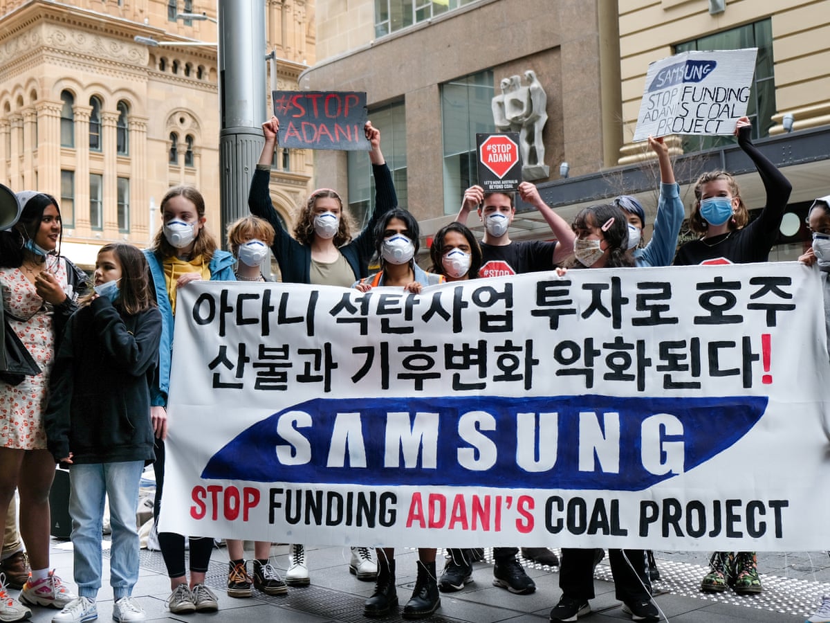 Samsung Securities Pledges No Further Financial Backing For Adani Coal After Protest Adani Group The Guardian Samsung Securities Pledges No Further Financial Backing For Adani Coal After Protest Adani Group The Guardian