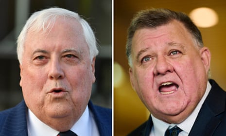 Businessman Clive Palmer and leader of the United Australia party Craig Kelly. In a letter to Google, Labor said the UAP ‘is already spending hundreds of thousands of dollars on political advertising, including on Google’s platforms’.