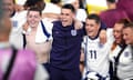 England's Phil Foden (centre) celebrates with his family after the semi-final win over the Netherlands