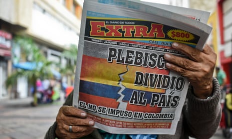 Colombia referendum newspaper headline