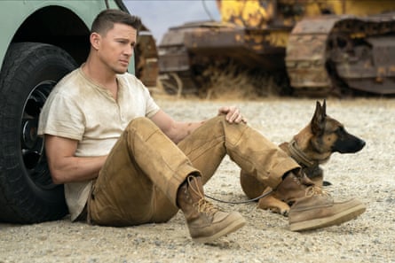 Tatum Channing as Jackson Briggs with Lulu the alsation, in Dog.