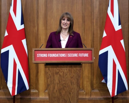 Rachel Reeves delivers a pre-budget speech at Downing Street in London