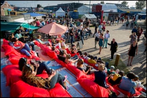 A summer festival at the NDSM wharf